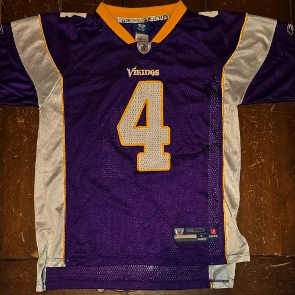 Reebok Minnesota Vikings #4 Bret Favre Jersey Youth L (14/16)
